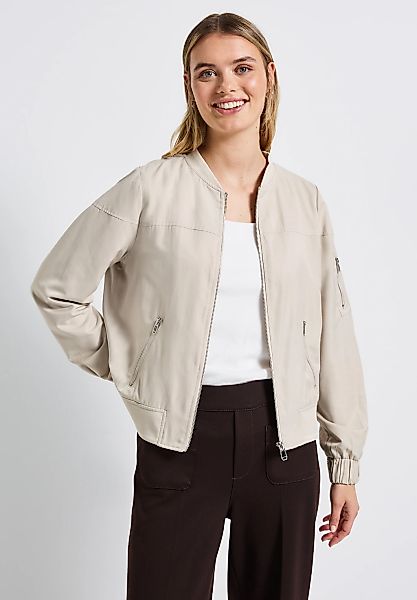 STREET ONE Blouson ohne Kapuze aus satinierter Viskose günstig online kaufen