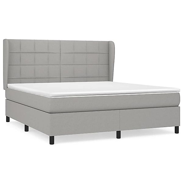 vidaXL Boxspringbett mit Matratze Hellgrau 180x200 cm Stoff1372350 günstig online kaufen