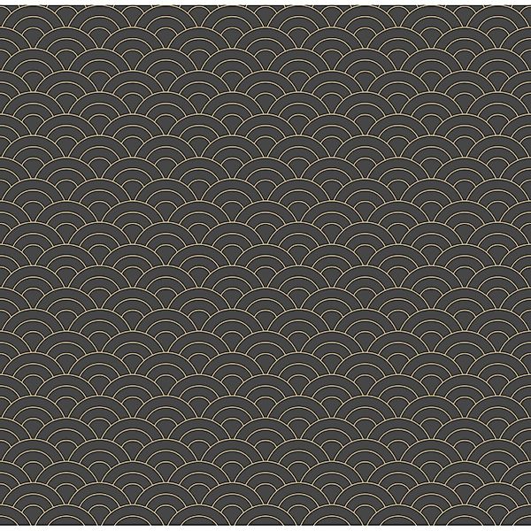 Sanders & Sanders Tapete Art Decó Muster Schwarz und Gold 53 cm x 10 m günstig online kaufen