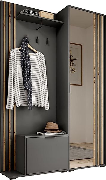 MOEBLO Kompaktgarderobe JOHN (Dielenschrank Wandschrank Regal günstig online kaufen