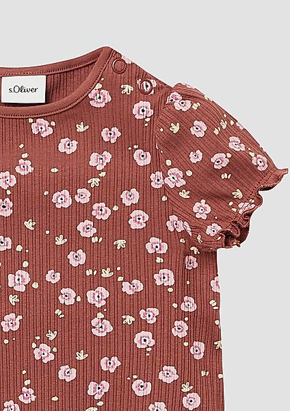 s.Oliver Kurzarmshirt Elastisches T-Shirt aus Rippware günstig online kaufen