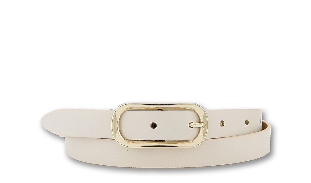 BERND GÖTZ Ledergürtel Ledergürtel mit ovaler Goldschließe im schmalen Stil günstig online kaufen