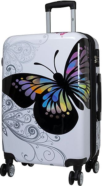 Warenhandel König Hartschalen-Trolley Butterfly, 4 Rollen, günstig online kaufen
