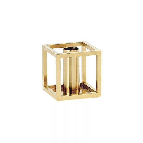 by Lassen - Kubus 1 Kerzenhalter - gold/veredelt/LxBxH 7x7x7cm/nicht spülma günstig online kaufen