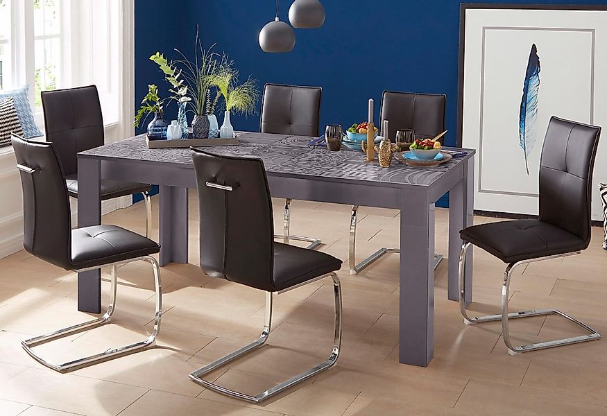 Home affaire Esstisch "Miro" Breite 180 cm mit oder ohne Ansteckplatten günstig online kaufen