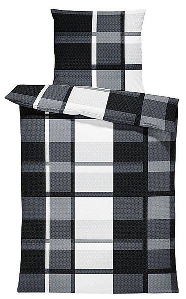 One Home Bettwäsche Modern, Mikrofaser, 2 teilig, Streifen Karos kariert ge günstig online kaufen