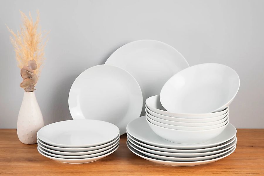 my home Tafelservice "Angi" Geschirr-Set, harmonische, trendige Coupeform günstig online kaufen