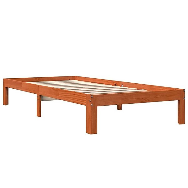 vidaXL Bett Massivholzbett ohne Matratze Wachsbraun günstig online kaufen