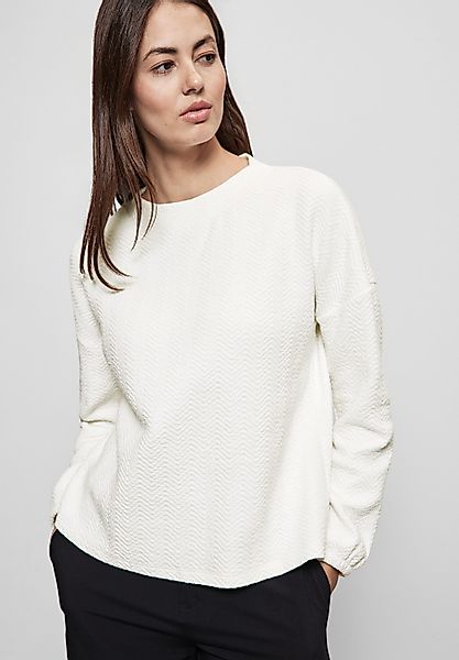 STREET ONE Langarmshirt mit Materialmix günstig online kaufen