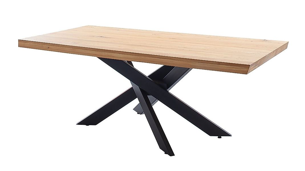 Massivart® Esstisch Wildeiche massiv geölt / 60 mm Platte / 180/200/220 / A günstig online kaufen