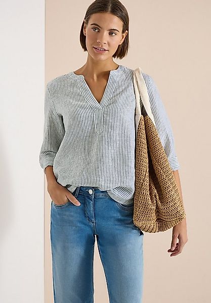 CECIL Schlupfbluse aus sommerlicher Leinenqualität, Streifen-Dessin günstig online kaufen