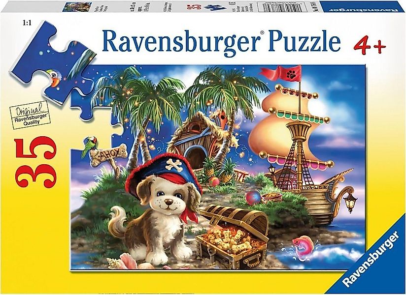 Ravensburger Puzzle Hund Welpe-Pirat Kinderpuzzle - Rätzel Motorikspielzeug günstig online kaufen