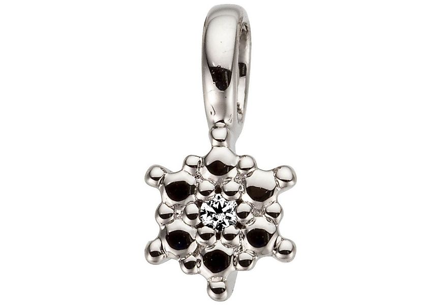 Schmuck Krone Kettenanhänger Anhänger aus 585 Weißgold Stern mit Brillant 0 günstig online kaufen