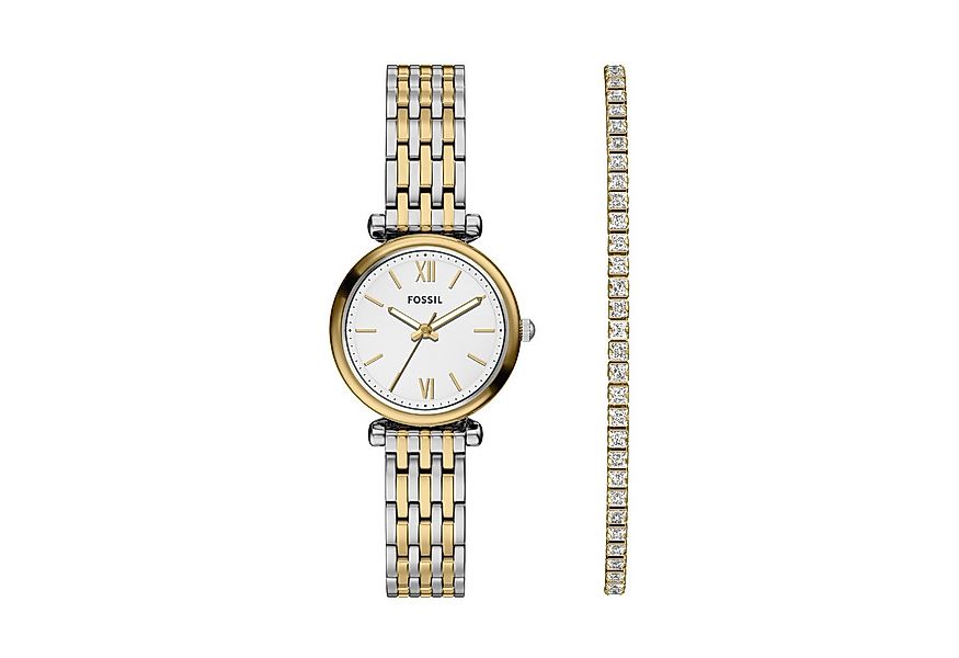 Fossil Quarzuhr CARLIE ES5450SET, (Set, 2-tlg., Uhr mit Armband), Armbanduh günstig online kaufen