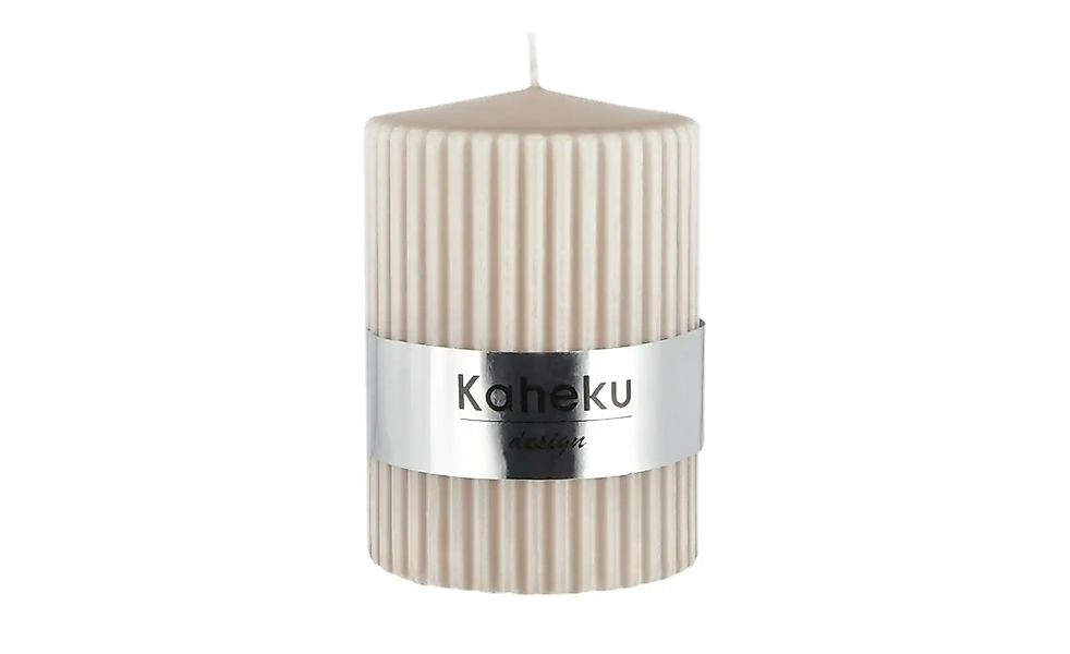 Zylinderkerze  Powder Rillen ¦ beige ¦ Maße (cm): H: 10  Ø: 7 Accessoires > günstig online kaufen