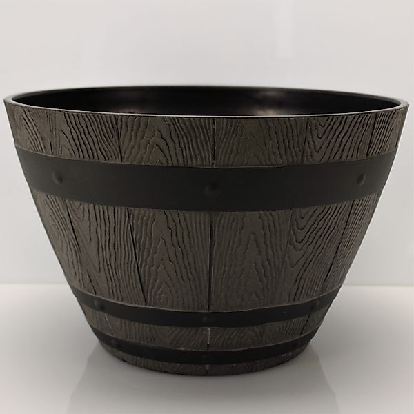Online-Fuchs Blumentopf Blumenkübel im Eichenfass Design, günstig online kaufen