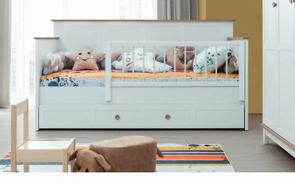 JVmoebel Kinderbett Kinderbettchen Kinderlaufstall Bettchen Krippe Weiß Hol günstig online kaufen