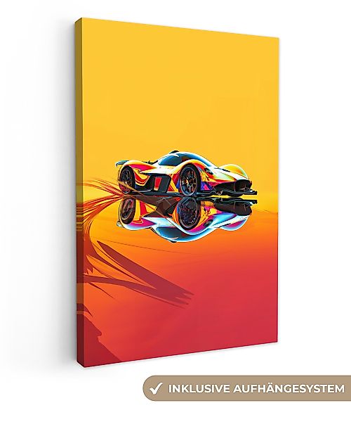 OneMillionCanvasses® Leinwandbild Auto - Rennen - günstig online kaufen