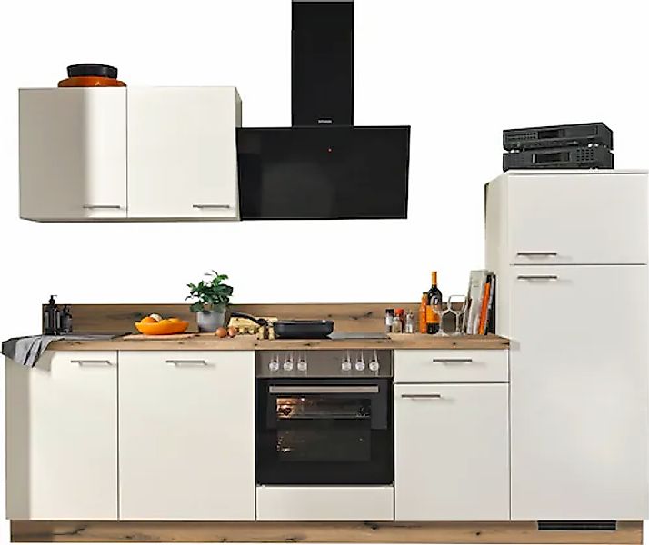 KOCHSTATION Küche vormontiert, wahlweise mit E-Geräten, Stellbreite 280 cm günstig online kaufen