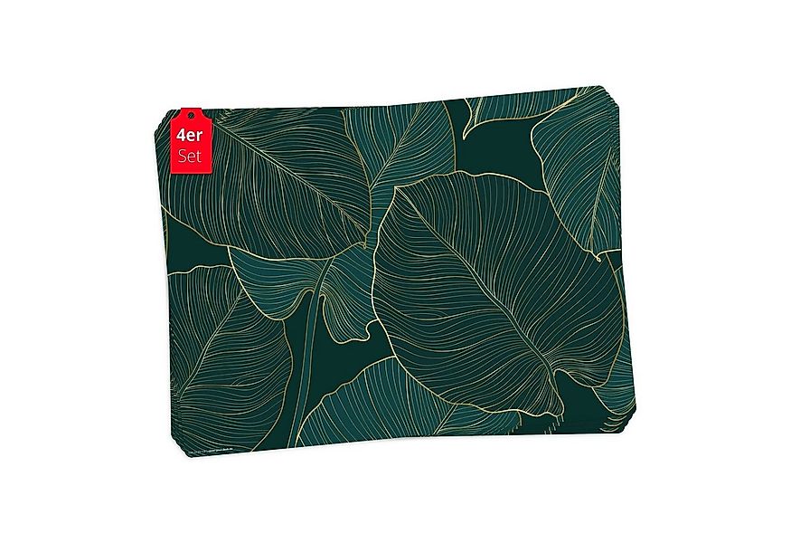 cover-your-desk.de Platzset Tischset, Platzset abwaschbar - Tropische Blätt günstig online kaufen