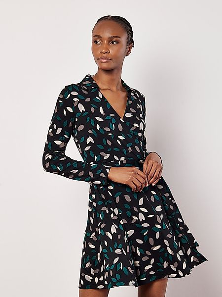 Apricot Druckkleid Wickelkleid, (2-tlg., Stoffgürtel) mit günstig online kaufen