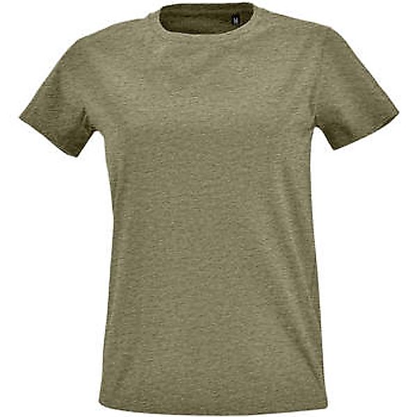 Sols  T-Shirt Camiseta IMPERIAL FIT color Caqui-100% algodón semi-peinado günstig online kaufen