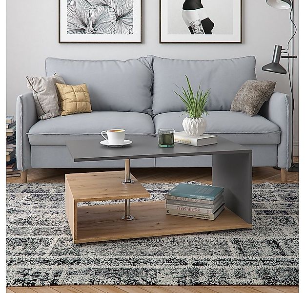 Vicco Couchtisch Guillermo, Sand/Anthrazit, 91 x 52,6 cm günstig online kaufen