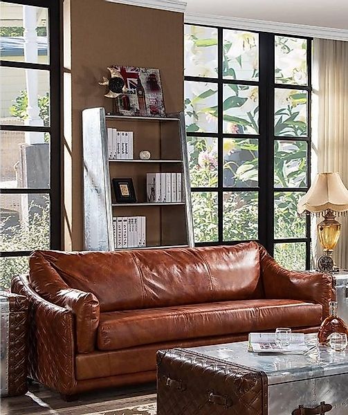 Xlmoebel 3-Sitzer Dreisitzer Chesterfield Sofa in Braunem Vintage im Möbels günstig online kaufen