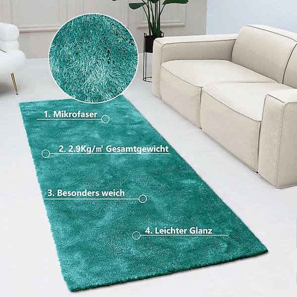 Bruno Banani Hochflor-Läufer »Dana Teppich, Kundenliebling«, rechteckig, 30 günstig online kaufen