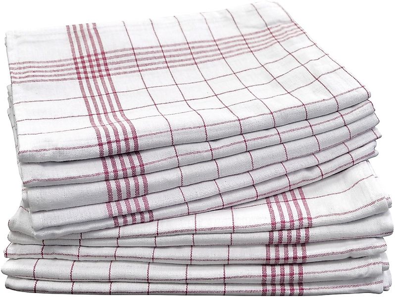 Dyckhoff Geschirrtuch "KARO / Halbleinen - 50x70 cm" günstig online kaufen