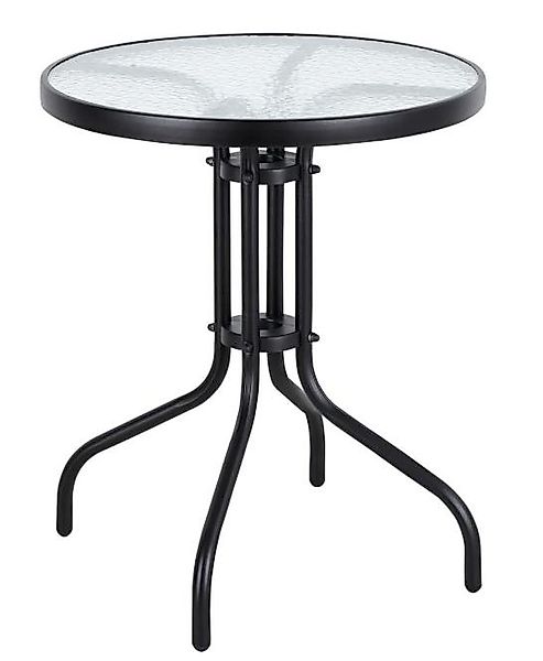 Garten-Tisch rund 60 cm Schwarz günstig online kaufen