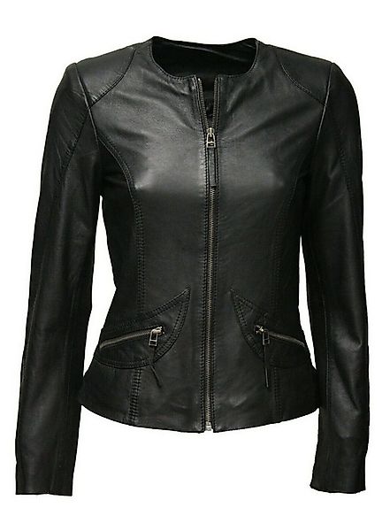 Zimmert Leather Lederjacke Bea (1-St) kragenlos, weiches Lammnappa, leichte günstig online kaufen