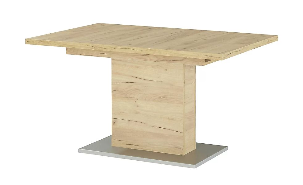 Säulentisch ausziehbar - holzfarben - 80 cm - 77 cm - Tische > Esstische - günstig online kaufen