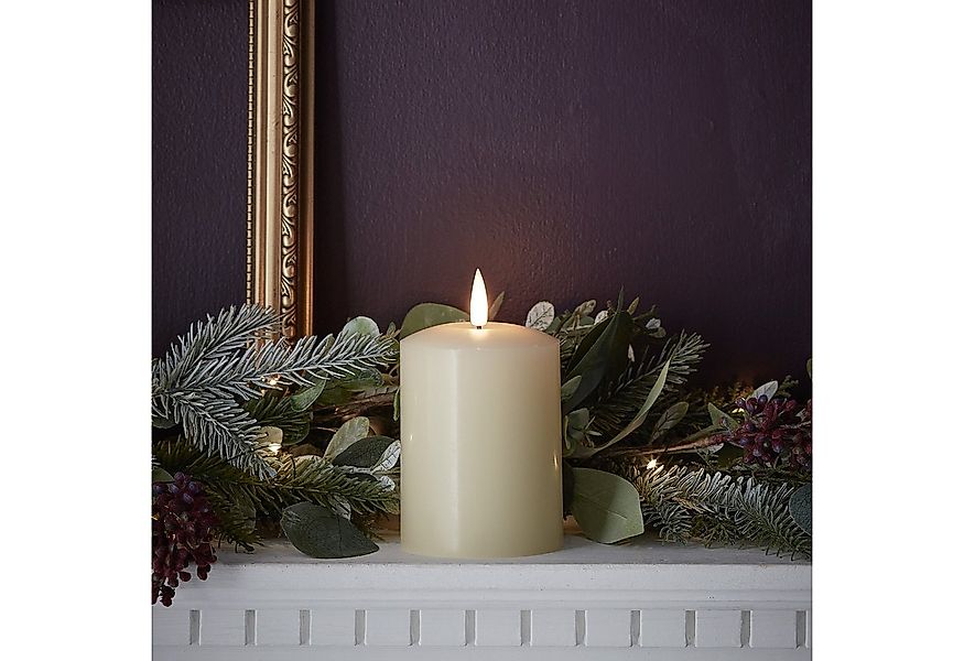 Lights4fun LED-Kerze TruGlow® LED Kerze Echtwachs 10cm günstig online kaufen