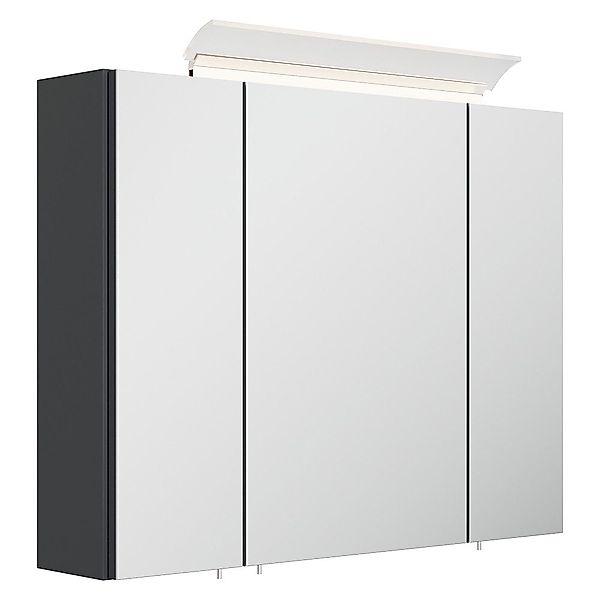 Lomadox Spiegelschrank BATLEY-02 80cm breit, grau, günstig online kaufen
