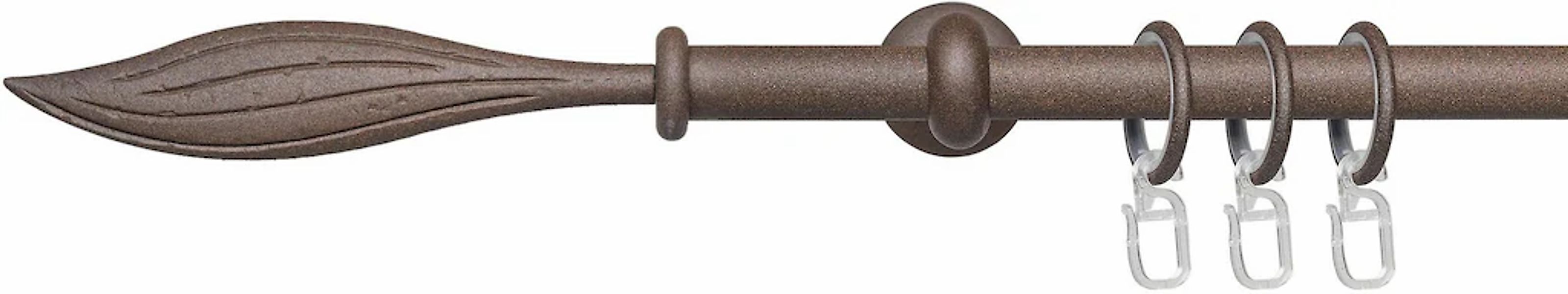 Liedeco Gardinenstange "Esp Blatt" Ø 16 mm 1 läufig-läufig Fixmaß 1-läufig günstig online kaufen