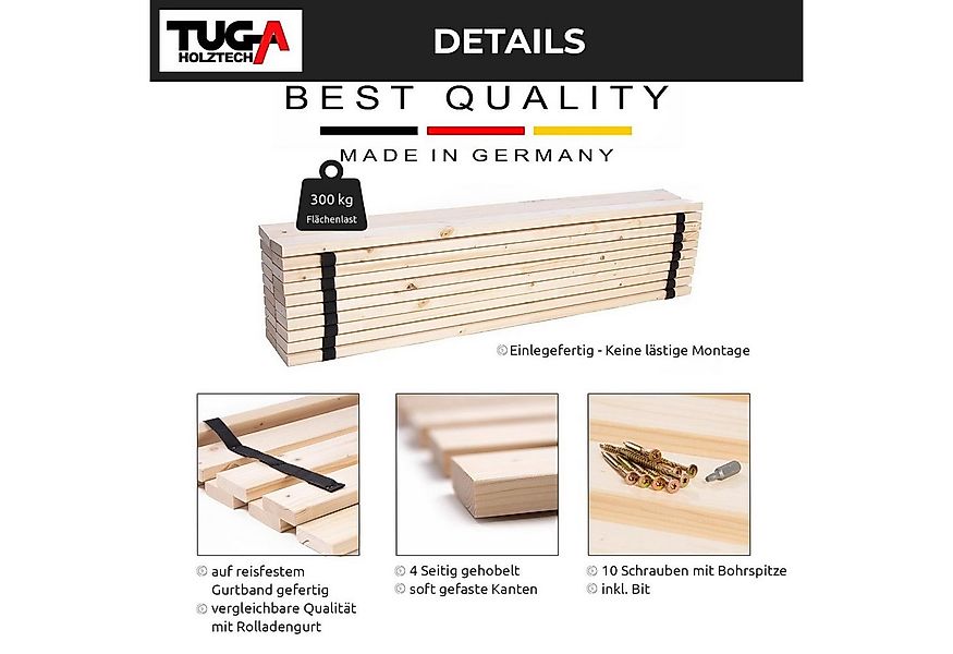 Rollrost Lattenrost Rolllattenrost 90 x 190 cm 20mm 300kg "stabiler Rollros günstig online kaufen