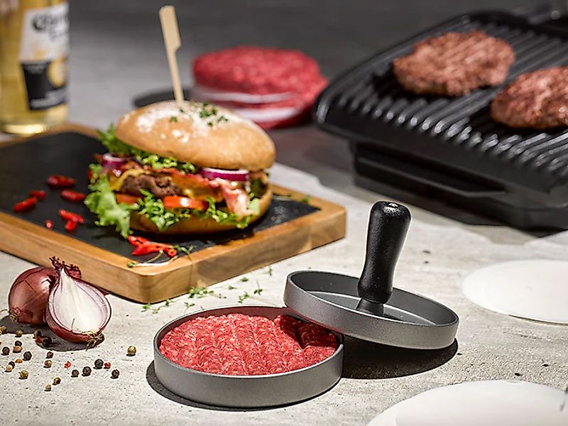 Buddy's Burgerpresse »Buddy´s BBQ«, (1 St.), mit 100 Blatt Papier, Ø 12 cm günstig online kaufen