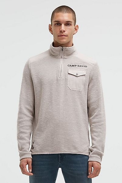 CAMP DAVID Sweater mit Stickerei über der Brusttasche günstig online kaufen