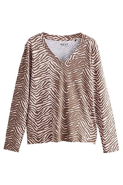 Next T-Shirt Legeres Langarmshirt aus Baumwoll-Modal-Gemisch (1-tlg) günstig online kaufen