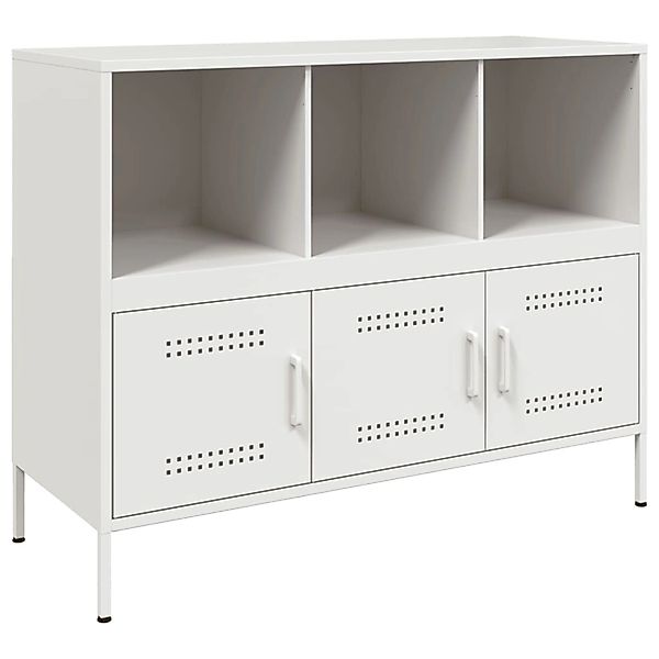 vidaXL Sideboard Weiß 100,5x39x79 cm Stahl 843095 günstig online kaufen