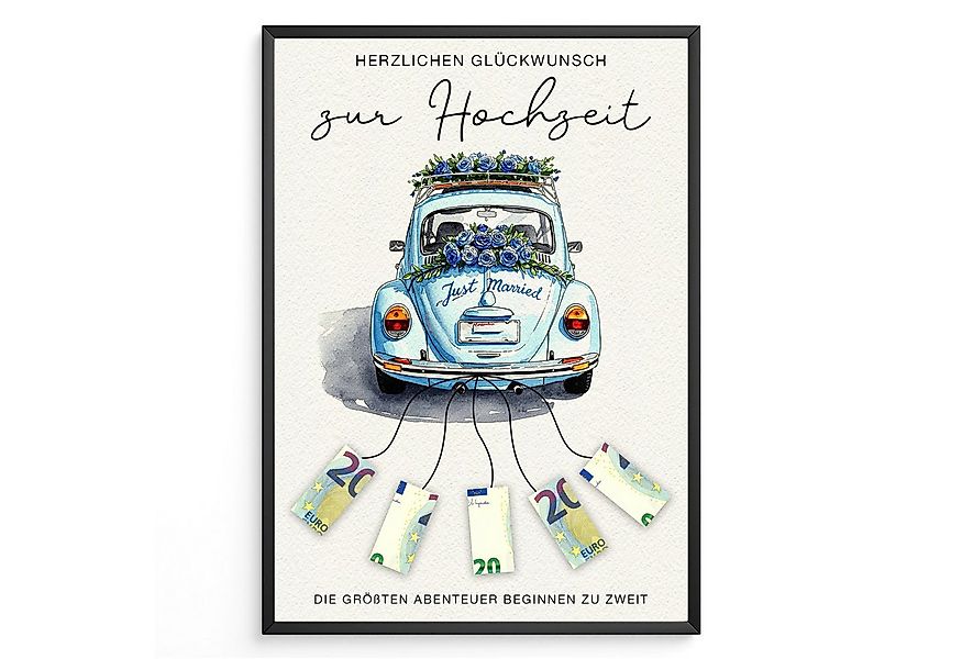 Tigerlino Poster Geldgeschenk zur Hochzeit Brautpaar Hochzeitsgeschenk Geld günstig online kaufen