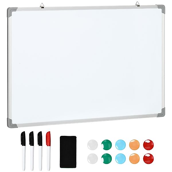 HOMCOM Magnetisches Whiteboard  Magnettafel mit 4 Stiften, 1 Schwamm, 10 Ma günstig online kaufen