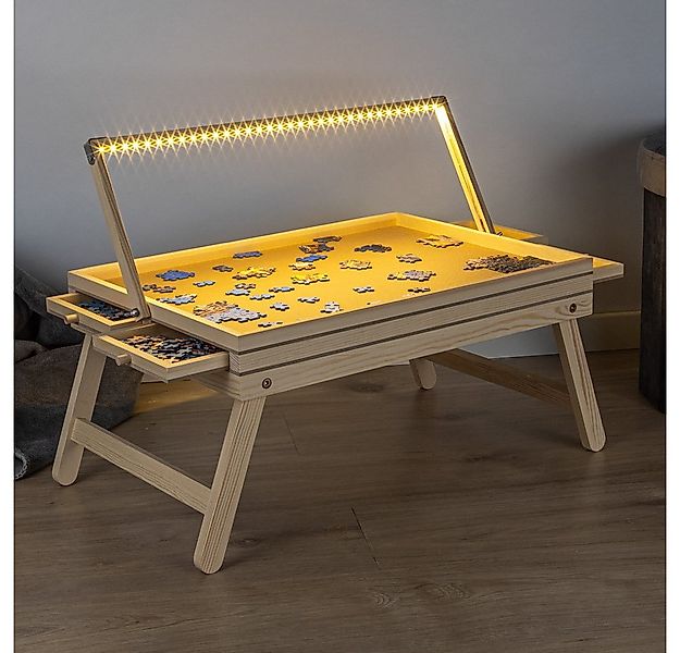 Haushalt International Puzzleunterlage Puzzletisch Puzzlebrett mit 4 Auszüg günstig online kaufen