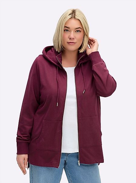 Sheego Shirtjacke Sweatjacke Langarm günstig online kaufen