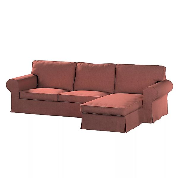 Bezug für Ektorp 2-Sitzer Sofa mit Recamiere, cognac braun, Ektorp 2-Sitzer günstig online kaufen