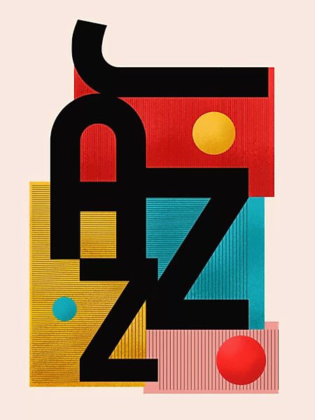 Poster / Leinwandbild - Jazz Typography günstig online kaufen