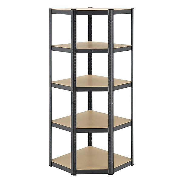 Juskys Eckregal Lagerregal Corner Basic 180 x 70 x 40 cm in Grau günstig online kaufen