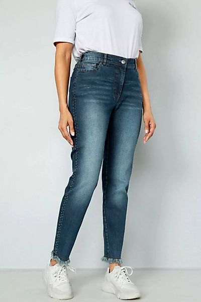 MIAMODA Röhrenjeans Jeans Slim Fit Ziernieten 5-Pocket günstig online kaufen