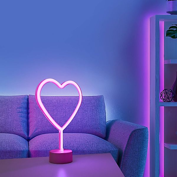 JUST LIGHT LED Wandleuchte »NEON-HERZ«, 1 flammig, Leuchtmittel LED-Board günstig online kaufen